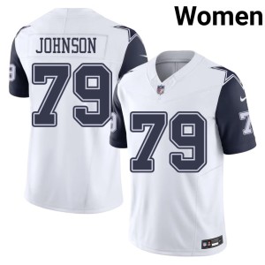DC #79 NFL Color Rush Women's Marcellus Johnson White Jersey 201850-886