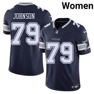 Cowboys Nation Navy #79 Game Marcellus Johnson Womens Jerseys 121528-233