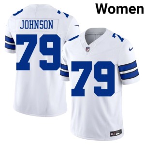 The Pokes Women #79 Replica White Marcellus Johnson Jerseys 184932-387
