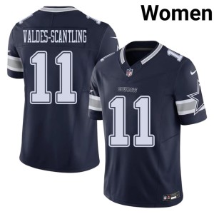 Dem Boys Womens #11 Marquez Valdes-Scantling Football Navy Jersey 603266-196