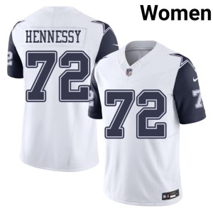 Lone Star Cowboys 2026 White Color Rush Matt Hennessy #72 Womens Jerseys 467585-294