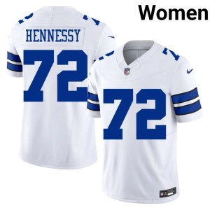 Cowboys Football Matt Hennessy #72 White Women Jerseys 264585-276