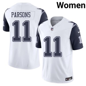 Dallas Micah Parsons Embroidery White Women's #11 Color Rush Jersey 108920-101