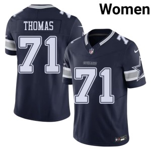 Big D Women #71 Nate Thomas Navy Embroidery Jersey 696916-818