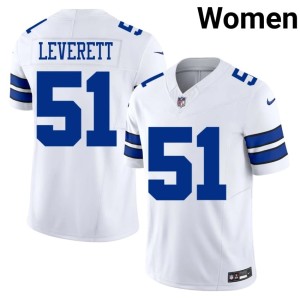 Lone Star Cowboys Nick Leverett White #51 Official Womens Jersey 963440-136