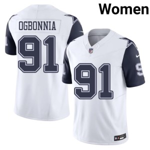 DAL Cowboys White Otito Ogbonnia Womens Color Rush #91 Replica Jersey 511582-655