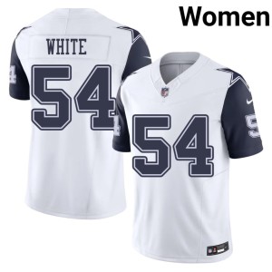 DAL Cowboys Replica Randy White Color Rush Womens White #54 Jersey 362807-205
