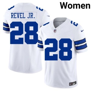 Dallas Cowboys White NFL Women Shavon Revel Jr. #28 Jersey 491376-446