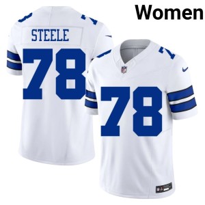 The Pokes #78 Women's White Terence Steele Football Jersey 726914-271
