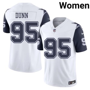 Dallas Cowboys Game Women Color Rush Tommy Dunn White #95 Jersey 306805-734