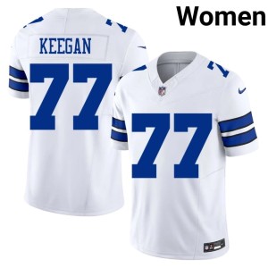 Cowboys Nation White Women's Official Trevor Keegan #77 Jerseys 159428-762