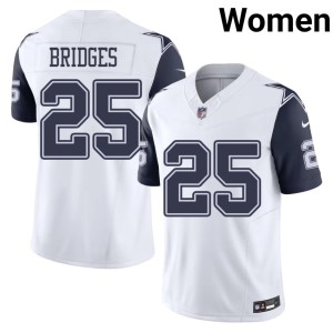 Dallas Embroidery #25 Women White Trikweze Bridges Color Rush Jersey 433861-183