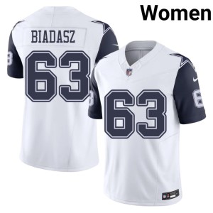 Big D Color Rush #63 2026-27 Women Tyler Biadasz White Jerseys 149020-289