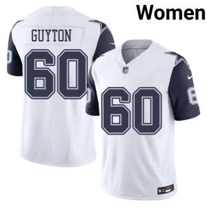 DC White NFL Color Rush #60 Women Tyler Guyton Jerseys 794003-874