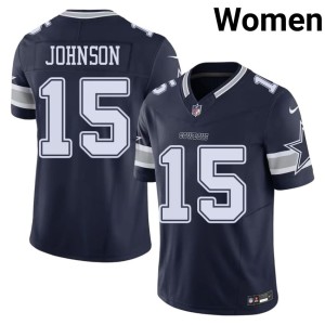 D-Boys Women's Navy Tyler Johnson #15 Embroidery Jerseys 353274-284