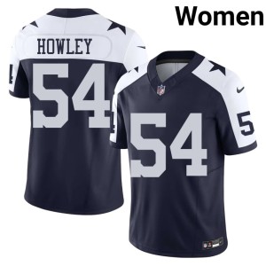 DAL Cowboys #54 NIL Chuck Howley Alternate Navy Women Jerseys 361572-469