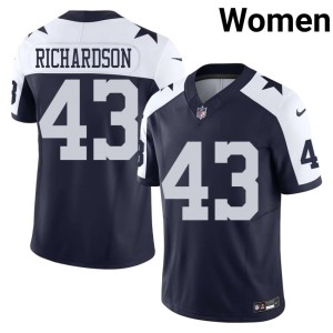 Big D Navy Stitched Womens Dominic Richardson #43 Alternate Jerseys 359698-840