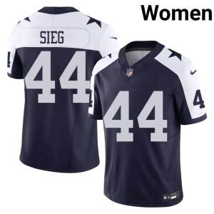DAL Cowboys 2026 Navy #44 Alternate Trent Sieg Women's Jersey 612823-579