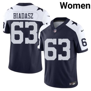 America's Team Navy Women's #63 Tyler Biadasz Alternate Embroidery Jerseys 514204-906
