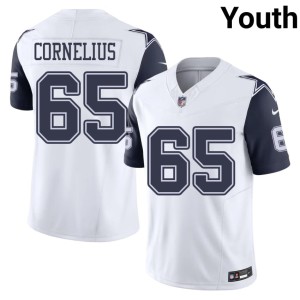 DAL White 2026 Color Rush Ajani Cornelius Youth #65 Jersey 124428-675
