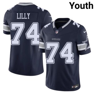 D-Boys Bob Lilly 2026 #74 Navy Youth Jersey 659903-746