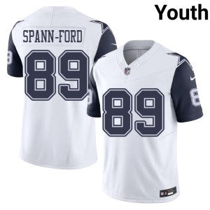Dallas Cowboys Brevyn Spann-Ford NFL Youth White #89 Color Rush Jersey 734505-662