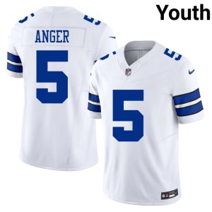 Big D Bryan Anger Youth #5 White Stitched Jersey 881475-164