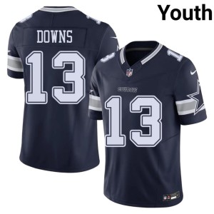 DAL Cowboys Navy Replica Youth #13 Caleb Downs Jersey 962855-352