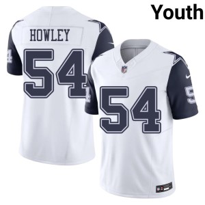 DC 2026 Chuck Howley White Color Rush #54 Youth Jerseys 657676-473