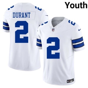 Dallas Cobie Durant Youth #2 White Football Jersey 325654-140