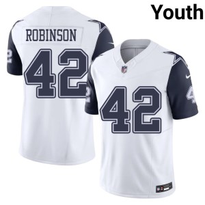 Cowboys Nation Youth NIL #42 Curtis Robinson White Color Rush Jersey 693922-930