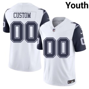 The 'Boys Embroidery #00 Youth Color Rush Custom White Jerseys 910505-264
