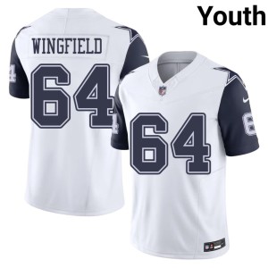 Dallas White #64 DJ Wingfield Football Youth Color Rush Jerseys 148043-356