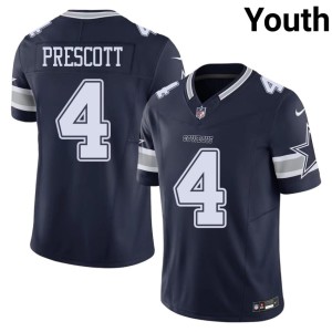 Big D Navy #4 NFL Dak Prescott Youth Jersey 128497-853