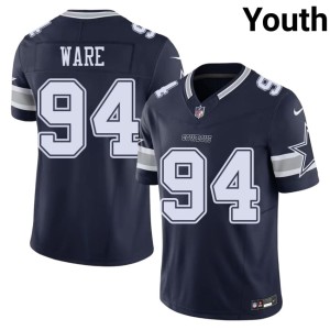 Dallas Youth Navy Football #94 DeMarcus Ware Jersey 966023-857