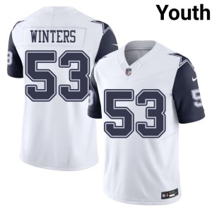 Dallas Cowboys #53 Color Rush Replica Dee Winters White Youth Jerseys 334390-127