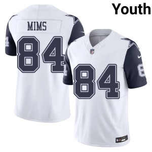 DAL Cowboys #84 Youth White Denzel Mims Color Rush Game Jersey 105856-311