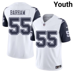 DAL Color Rush #55 Jaishawn Barham Embroidery White Youth Jersey 222759-528