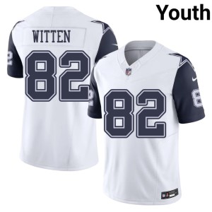 Big D White #82 NIL Jason Witten Youth Color Rush Jerseys 411629-669