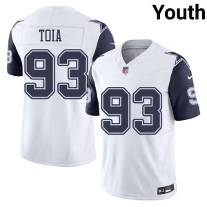 Dem Boys Official #93 White Color Rush Youth Jay Toia Jerseys 862094-380