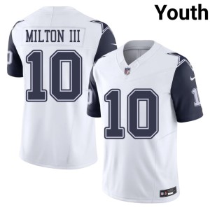 The 'Boys Color Rush #10 Joe Milton III Player White Youth Jersey 603315-114