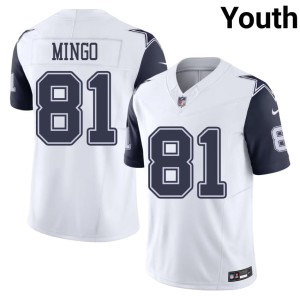 D-Boys Color Rush Jonathan Mingo #81 Embroidery Youth White Jersey 422800-586