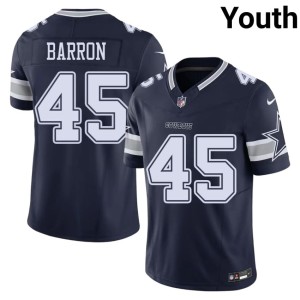Dallas Cowboys #45 NFL Navy Justin Barron Youth Jersey 160185-303