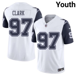 Dallas Color Rush #97 Embroidery Youth White Kenny Clark Jerseys 227710-318