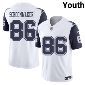 Dallas Cowboys #86 2026-27 White Luke Schoonmaker Color Rush Youth Jerseys 934531-721