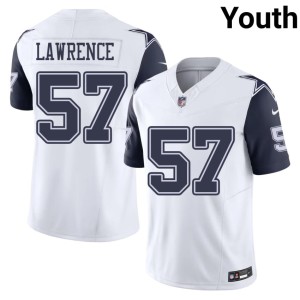 DAL Cowboys White Embroidery #57 Color Rush Youth Malachi Lawrence Jersey 499154-564