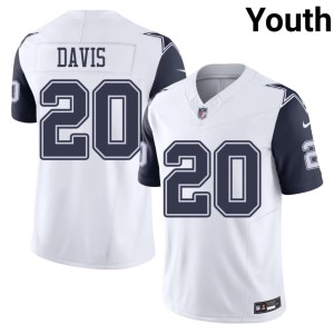 America's Team Youth Color Rush #20 White Malik Davis NIL Jersey 905139-509