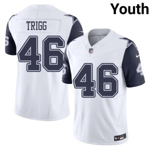 The 'Boys Color Rush Youth Michael Trigg White #46 NFL Jerseys 434654-696