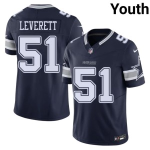 D-Boys Navy Embroidery Youth #51 Nick Leverett Jersey 839481-718