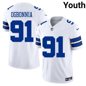 D-Boys Football Youth White #91 Otito Ogbonnia Jerseys 941161-457